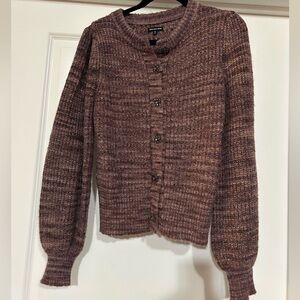 Purple Button up Cardigan